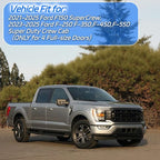 4 PCS in-Channel Rain Guards Fit for 2021 2022 2023 2024 2025 2026 Ford F150 SuperCrew, Side Window Wind Deflectors for 23-25 F250 F350 F450 F550 Crew Cab, Vent Window Visors Shade Shield