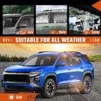 in-Channel Rain Guards Compatible with Chevrolet Equinox 2025-2026 (NOT for EV), Durable Side Windows Rain Guard Wind Visor 2025 2026 Equinox Window Deflectors Black 4 PCS