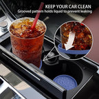 ME.FAN Car Coasters for Cup Holders [4 Pack] - 2.75In Silicone Auto Mug Mats - Universal Non-Slip Recessed Car Interior AccessoriesNavy Blue