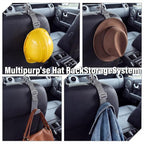 4 Pcs Hard Hat Hook for Truck Adjustable Hard Hat Holder Hardhat Holder Truck Seat Back Organizer 55 lb Load Heavy Duty Hardhat Buddy Hanger Storage Car Vehicle Headrest Bag Gear (Grey)