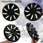Hubcaps Wheel Covers Replacement R15 Size Hub Caps Universal-Fit Steel Wheel ABS Rims Cover Tire Cap for Car Sedan SUV Truck Van -Set of 4 （15-inch，Black）