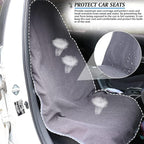 Waterproof Sweating Car Seat Cover for Post Gym Workout, Running, Swimming, Beach and Hiking, Universal Fit Non-Slip Bucket Seat Protector for Cars SUV Trucks, Machine Washable (2pcs Grey)