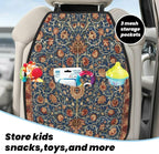 Holland Park Carpet William Morris Car Seat Back Kick Protectors Kick Mats With Storage Pockets For Vehicles To Protect From Dirt Mud Scratches 2 Pack