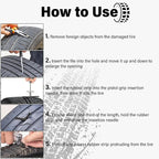 Sixzoo 60 PCS Tire Plugs Heavy Duty, 4" X 0.24" Tire Repair Plugs, Rubber Tires Plug, Tires Repair Strings for Tubeless Puncture Car, RV, SUV, ATV, Motorcycle, Truck,Tractor (Black)