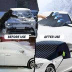 Windshield Cover for Ice and Snow, Extra Large Car Snow Cover Protect Front Windshield & Rearview Mirror, Magnetic Anti-Snow Cover Universal Fit for Most Vehicle Medium (Front Cover)