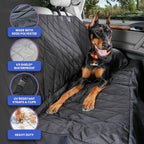 Dog Backseat Cover with Hammock for Cars, SUVs, and Trucks – Waterproof Layers, Nonslip Seat Protector, Durable Nylon Clips, K9 Shield with Heavy Duty Thread, (Extra Large, Grey)