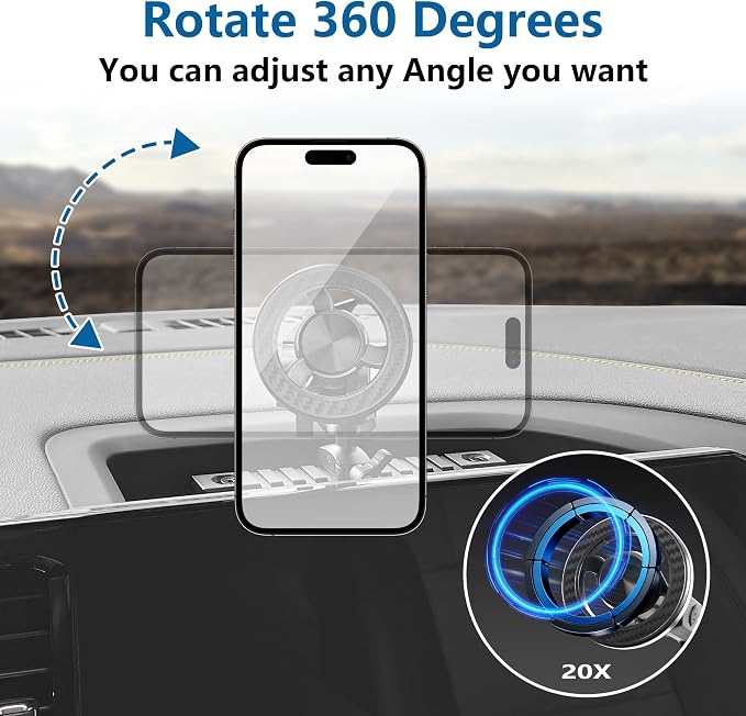 Phone Mount for 2022 2023 2024 2025 2026 Chevrolet Silverado 1500/GMC Sierra 1500 2500 3500 HD Accessories,Dash Platform Phone Mount Magsafe Fit 13.4" Screen, Cell Phone Holder for NATO Rail