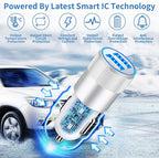 [Apple MFi Certified] iPhone Fast Car Charger, 2Pack 4.8A Dual USB Car Power Cigarette Lighter USB Car Carplay Charger Adapter with Lightning Cable for iPhone 14 13 12 11 Pro XS XR X 8 iPad