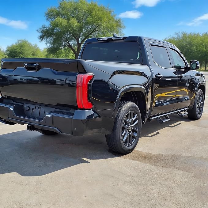 2022 2023 2024 2025 2026 Smoke in-Channel Rain Guards Window Visors Compatible with Toyota Tundra CrewMax Cab, Window Deflectors Vent Deflector Sun Shade Pickup Truck Accessories