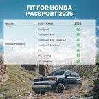 Rear Seat Back Protector for Honda Passport 2026, All Weather TPE Pet Friendly Custom Fit Passport Second Row Back Seat Cover Mat Liner Accessories, Black