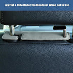 Car Seat Back Hook Universal Auto Storage Hanger Suede with Metal Car Seat Organizer for Handbag Purse Coat Umbrellas Grocery Bags 2 Pack Light Gray