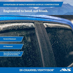 Auto Ventshade [AVS] 194155 In-Channel Ventvisor | 2009 - 2014 Ford F-150 SuperCrew, 2010 - 2014 SVT Raptor SuperCrew - Smoke, 4 pc.