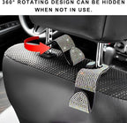 4 PCS Car Seat Headrest Hooks, Bling Crystal Rhinestone Back Seat Hanger Storage Organizer, Sparkly Seatback Holder Hooks for Purse and Bags Universal For Most Vehicles (Colorful)