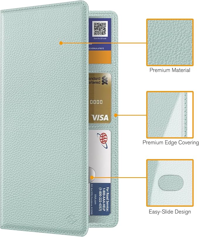 Car Registration and Insurance Card Holder, Vehicle Glove Box Card Organizer Wallet Automobile Accessories for License