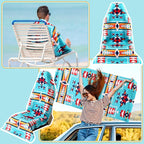 2 Pack Car Seat Towel Covers Athletic Running Towel Performance Microfiber Post Workout Sweat Washable Cover Non Slip for Seat Outdoor Sport (Navajo Tribal)