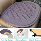 Car Seat Cushion, Comfort Memory Foam Driver Seat Cushion Improve Driving View, Sciatica and Lower Back Pain Relief, Seat Cushions for Car Seat Driver, Home Office Chair, Wheelchair - Gray