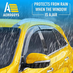Extra Durable Window Deflectors Tape-On Window Visors Rain Guards Fit for Kia Sorento 2016-2020, Sun Visors, Wind Vent for Shades, Exterior Car Accessories - 4pcs. AG0087