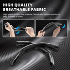 3pcs Carbon Fiber Anti-Skid Steering Wheel Cover, Waterproof Design, Universal Fit for 14-16 Inch Car Wheel Cover, Interior Car Accessories for Jeeps, SUVs, Trucks (Glossy Black)