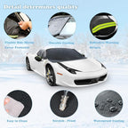Car Windshield Snow Cover for Ice and Snow- Durable 600D Oxford Fabric with Side Mirror Covers Ice Scrapers Waterproof Windproof Dustproof Windshield Covers Universal Fit for Most Vehicle