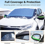 DMJN [2026 Upgraded] Car Windshield Cover for Ice and Snow, Windshield Snow Cover for Winter Snow & Frost, 700D Heavy-Duty, Suitable for Cars, SUVs, and Trucks-Large