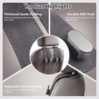Car Seat Headrest Hooks for Purses & Shopping Bags, 2 Pack Suede Car Purse Hook, Double Hooks Secure Bags While Driving, Elegant & Durable, Simple to Install, Fits Handbags, Grocery Bags, Bottles.