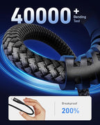 USB A to USB C Cable Fast Charging 10FT 2Pack, Long USB C Cable for Car, Durable Braided USB to USB Type C Cord iPhone USBC Charger for iPhone 17/16/15/Pro Max, Samsung Galaxy S23 and More-Black