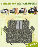 Dog Car Seat Cover, 600D Heavy Dute Durable Car Seat Cover for Dogs Pets, 100% Waterproof Scratch Proof Nonslip Dog Hammock for Cars, Seat Covers Protector with SeatBelt for Pet Sedan SUV Trucks