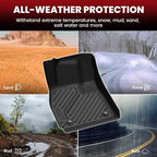 Floor Mats & Cargo Liner for Chevrolet Malibu 2013-2015/Malibu Limited 2016 Only, All Weather TPE Custom Fit Floor Mats for Cars, 1st and 2nd Row Car Floor Mats for Malibu Accessories Black