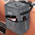 Car Trash Can, Multifunctional Car Accessory for Interior Car Stuff Storage with Compact Design, Waterproof Car Organizer and Storage with Adjustable Straps, Magnetic Snaps, 2 Gallons, Gray