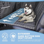 Back Seat Extender for Dogs Truck, Large Hard Bottom Car Seat Cover for Dogs, Waterproof Dog Hammock for Full Size Truck for Ford F-Series/RAM 1500/Silverado/Sierra
