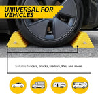 51169 Polyfoam Wheel Chocks with Steel Eyebolt – 2-Pack – 10″ × 8″ × 6″ Heavy-Duty Structural Foam – Bright Yellow – Vehicle & Trailer Safety for Cars, Trucks, RVs, Boats, ATVs
