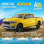 Extra Durable Window Deflectors Tape-On Window Visors Rain Guards Fit for Dodge Ram 1500 (New Body Style) 2019-2026 Crew Cab, Sun Visors, Wind Vent for Shades, Exterior Car Accessories - 4pcs. AG0717
