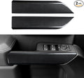 2PCS Car ABS Carbon Fiber Front Inner Door Handrail Handle Sticker Cover Interior Trim Decal for 2019-2025 Chevy Silverado | for GMC Sierra 1500 2500 3500 HD 2019-2021 Accessories