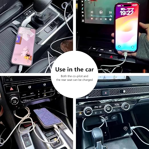 4 Pack Car Carplay Cable for iPhone 16e 17 Air 16 15 USB A to USB C Cable for iPhone 16 15 Pro Max 16 15 Plus for Carplay USB C, iPad usb C Cables iPad Pro Air 5th 4th Mini 6th Gen Charger Cord