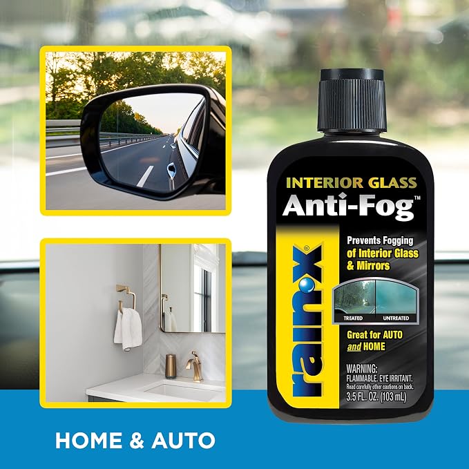 AF21106D Glass & Mirrors Anti-Fog Treatment, Prevents Fogging & Steaming on Windshield and Visors, Improves Visibility, Great for Auto & Home