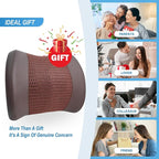 Lumbar Support Pillow for Car, Car Seat Back Support for Driving | Memory Foam Car Lumbar Support for Driving, Car Back Cushion, Adjustable Straps, Lower Back Pillow, Breathable 4D Mesh, Brown