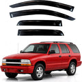 KPY Rain Guards Fit for 1995-2005 Chevy S10 Blazer/GMC S15 Jimmy, Out-Channel Window Visors Vent Wind Deflectors 4PC, Car Accessories for 98-01 GMC Envoy, 96-01 Oldsmobile Bravada (4-Door)