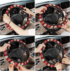 Christmas Tree Car Steering Wheel Cover, Non-Slip Absorbing Sweat Car Wheel Cover Accessories for Men Women,Universal 15" Fit Auto SUV Vans Trucks