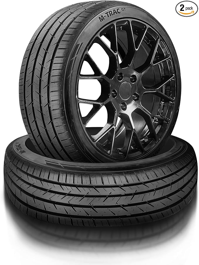 M-TRAC GT Ultra High-Performance All-Season Tire Set (2 Tires) 245/35ZR20 95W XL | 5-Year Warranty+3 Year Road Hazard Protection+Dual Tread Design for Sports Cars[TIRE ONLY] UTQG 460 A A