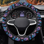 Car Steering Wheel Cover Sweat Absorption Safe Driving | Mushroom Print Car SUV Sedans Interior Accessories, Steering Wheel Protection Sweat Absorption