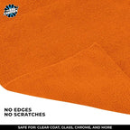 Edgeless 365 Microfiber Towels (10-Pack) Premium 70/30 Blend, Professional Polishing, Wax Removal, Auto Detailing, 365gsm, 16in x 16in, Orange