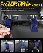 4 Pack Blink Diamond Car Seat Headrest Hooks Crystal Rhinestone Car Purse Holder Universal Car Interior Accessories for Handbags Water Bottles Purse Coats Umbrellas, Blue
