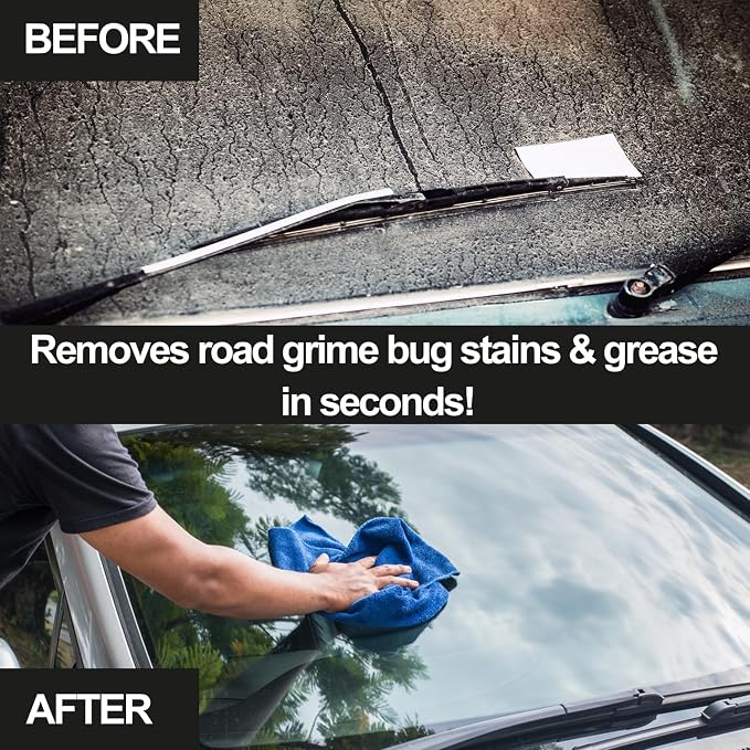 Windshield Washer Concentrate - 473ml, 2-in-1 All-Season Cleaner & Anti-Freeze, Up to -25°F (-31.5°C) Freeze Protection, Streak-Free Cleaning, Bug and Tar Removal