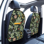 William Morris Green Floral Car Seat Back Kick Protectors Kick Mats With Storage Pockets For Vehicles To Protect From Dirt Mud Scratches 2 Pack
