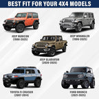 Jeep Windshield Sunshade | Sun Visor for UV Rays & Heat Protection | Suitable for Wrangler, Gladiator | Jeep Accessories for Wrangler | X-Small - 60x21 Inches
