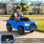 Licensed Chevrolet Colorado Electric Car for Kids, 12V Ride on Toys for Toddlers with Remote Control, Battery Powered Electric Car Ride On Vehicle w/Bluetooth, Soft Start, LED Lights - Blue