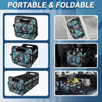 Car Trunk Organizer for SUV, Car Organizers and Storage with Reinforced Handles, Car Accessories for Women/Men 50L Waterproof Polyester Trunk Organizer(Medium, Leaves)