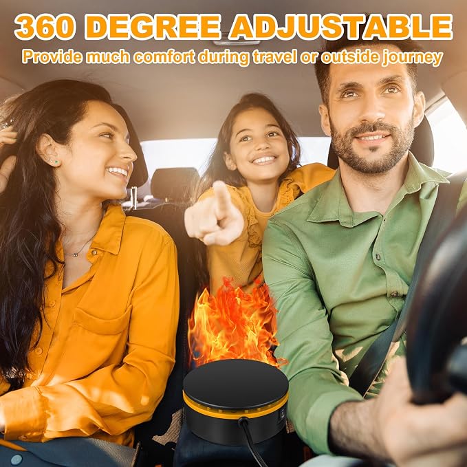 3 Pcs Portable Car Heater 12v Vehicle Heaters 2 in 1 150w Plug in Cigarette Lighter Windscreen Defogger Defroster 360° Fast Heating Cooling Fan Air Circulator for Winter Suv Rv(Yellow)
