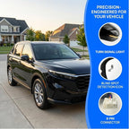 Left Driver Side Mirror Compatible With 2023 2024 2025 2026 2027 Honda CRV With Power Glass Heated Turn Signal Light Blind Spot Light Manual Folding 8-Pins Black