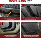 Metal Rear Door Pocket Storage Box for Jeep Wrangler JK JKU（2007-2017）, Accessories Car Door Organizer Storage Large Capacity,2PCS